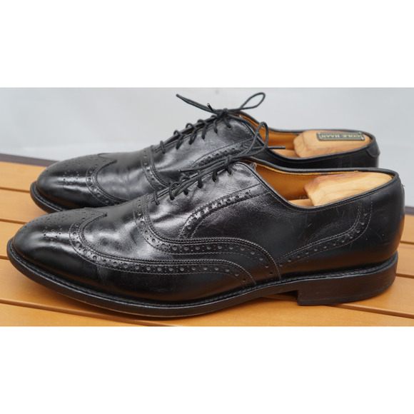 Allen Edmonds Chester Narrow Size 10.5B Black Leather Wingtip Oxford Dress main image 7